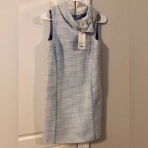 Alex Marie Textured Blue and White Mini Dress